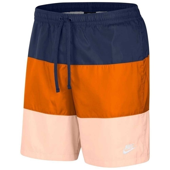 NIKE tri tone color block classic mesh lined swim trunks swimming summer Small - Picture 4 of 16